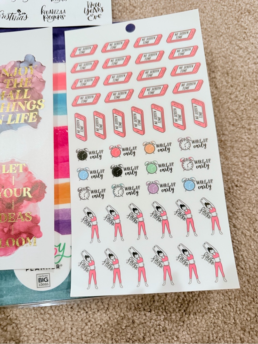 Happy Planner BIG Wellness Health Planner Bundle Stickers Purple Discs - Picture 10 of 13